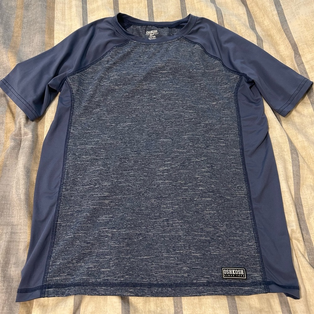 Boy’s Oshkosh B’Gosh Dri-Fit Blue Sporty Play Polyester T-Shirt - Size 14